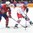 PARIS, FRANCE - MAY 11: Norway's Mathis Olimb #46 stick checks Czech Republic's Tomas Kundratek #84during preliminary round action at the 2017 IIHF Ice Hockey World Championship. (Photo by Matt Zambonin/HHOF-IIHF Images)
